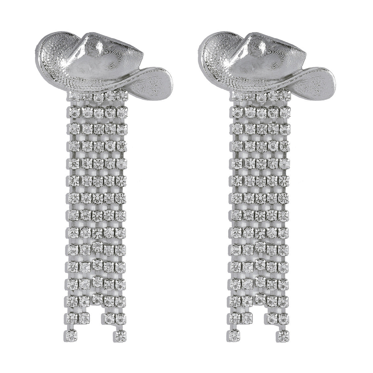 Wholesale Western Cowboy Style Hat Tassel Earrings